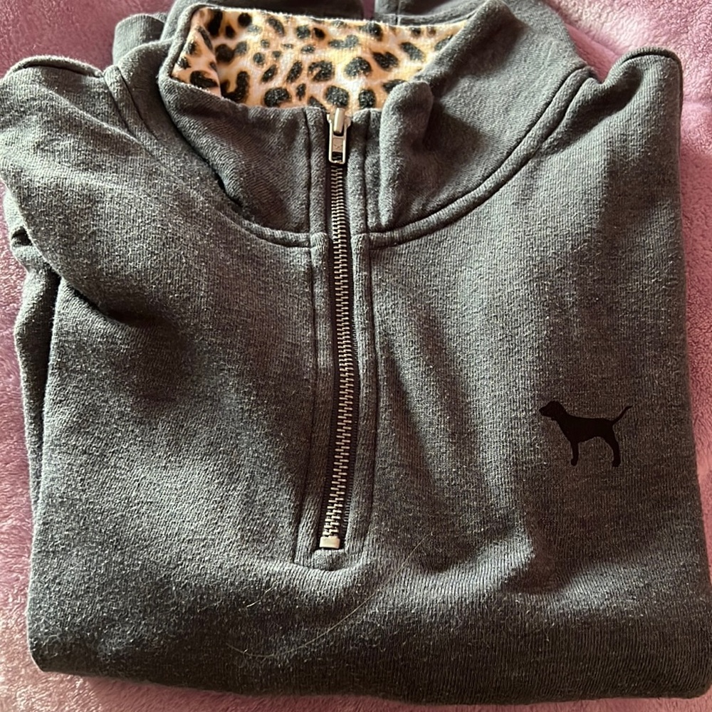 Pink half zip sweater size XS